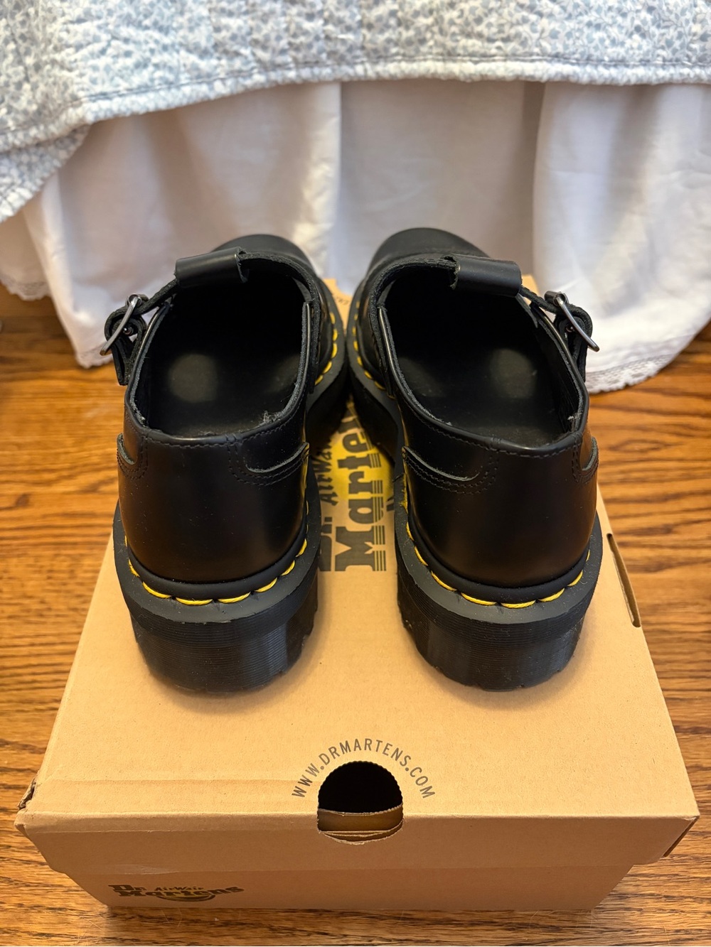 Dr. Martens Bethan Black Mary Jane Platform Shoes - Picture 4 of 7